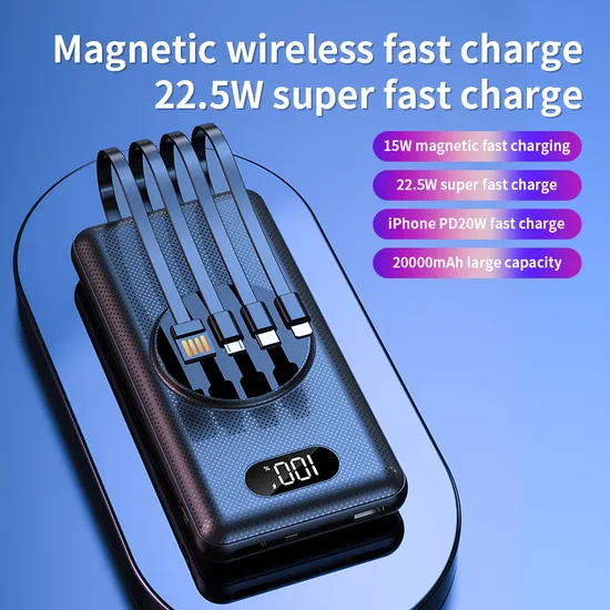 iPhone13용 미니 슬림 자기 무선 충전기 Phone12 PRO 5000mAh 18W 20W Magsaf 배터리 휴대용 보조베터리