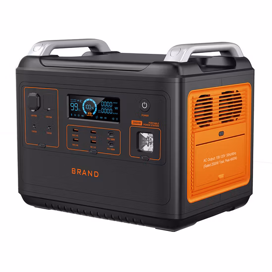 제조 업체 도매 2000W 발전소 가정용 야외 실내 휴대용 전원 공급 장치 LiFePO4 배터리 51.2V 12V 발전소